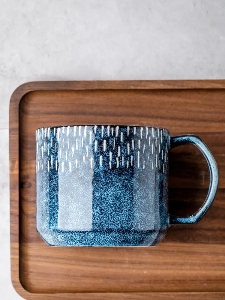 Винтажная кофейная кружка креативная с ручкой керамическая простая для друзей