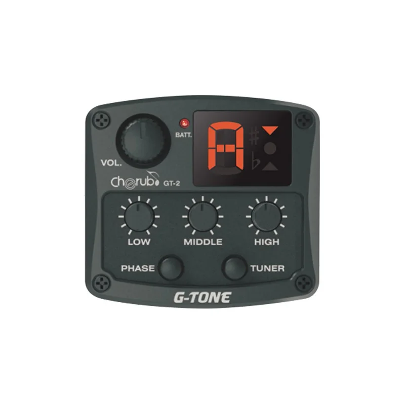 Cherub GT 2 G Tone 3 полосный EQ с хроматическим тюнером и эффектом фазы звукосниматель