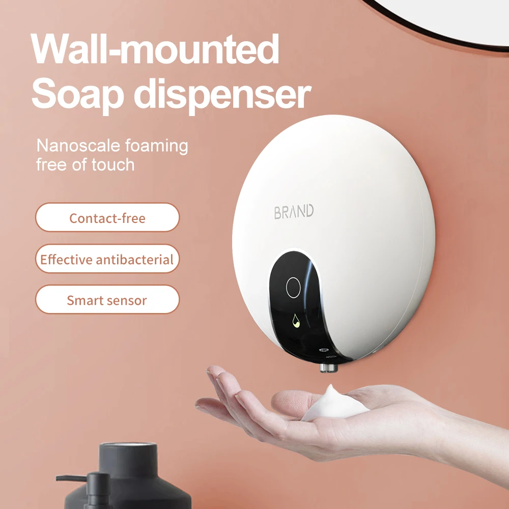 Touchless Automatic Soap Dispenser USB Liquid Foam Machine Wall-mounted Infrared Sensor Electric Hands Free Hand Sanitizer Tool