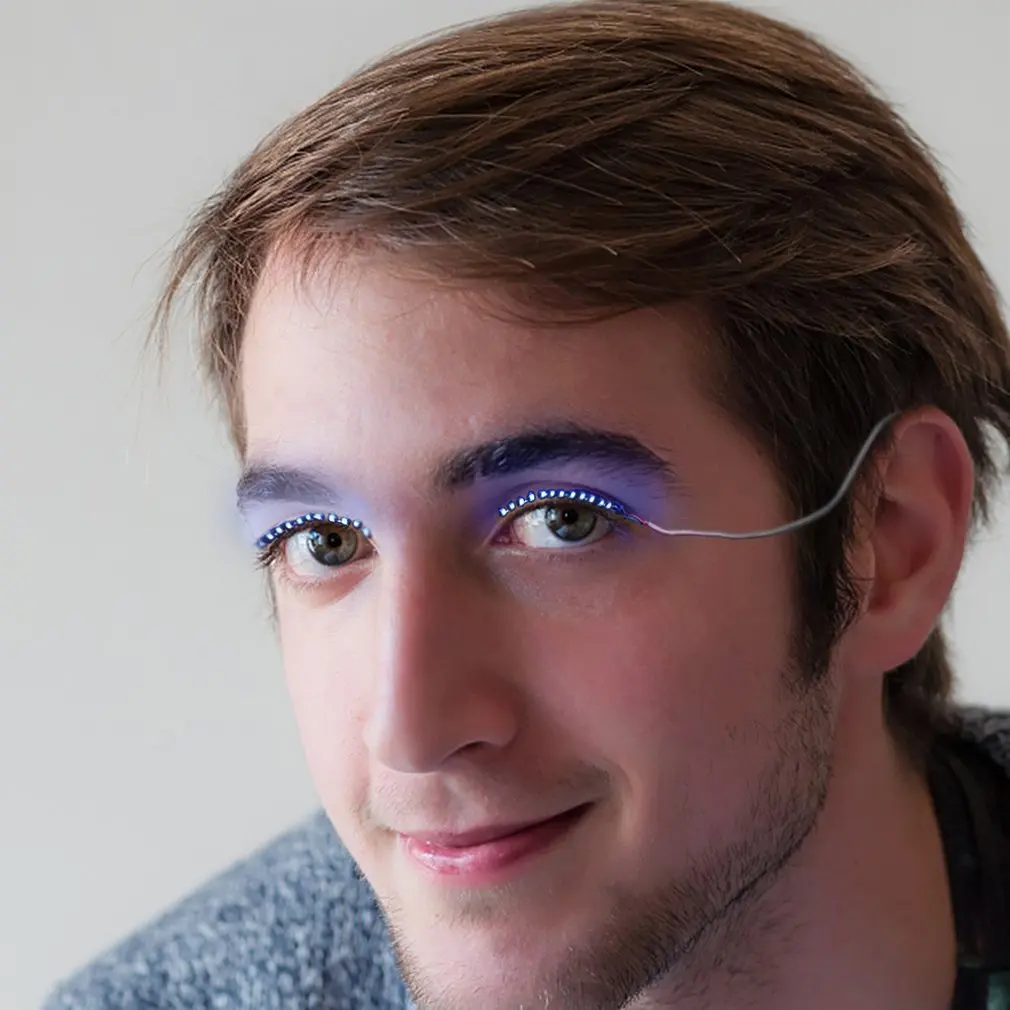 1 пара светодиодный Искусственные ресницы макияж ресниц инструмент