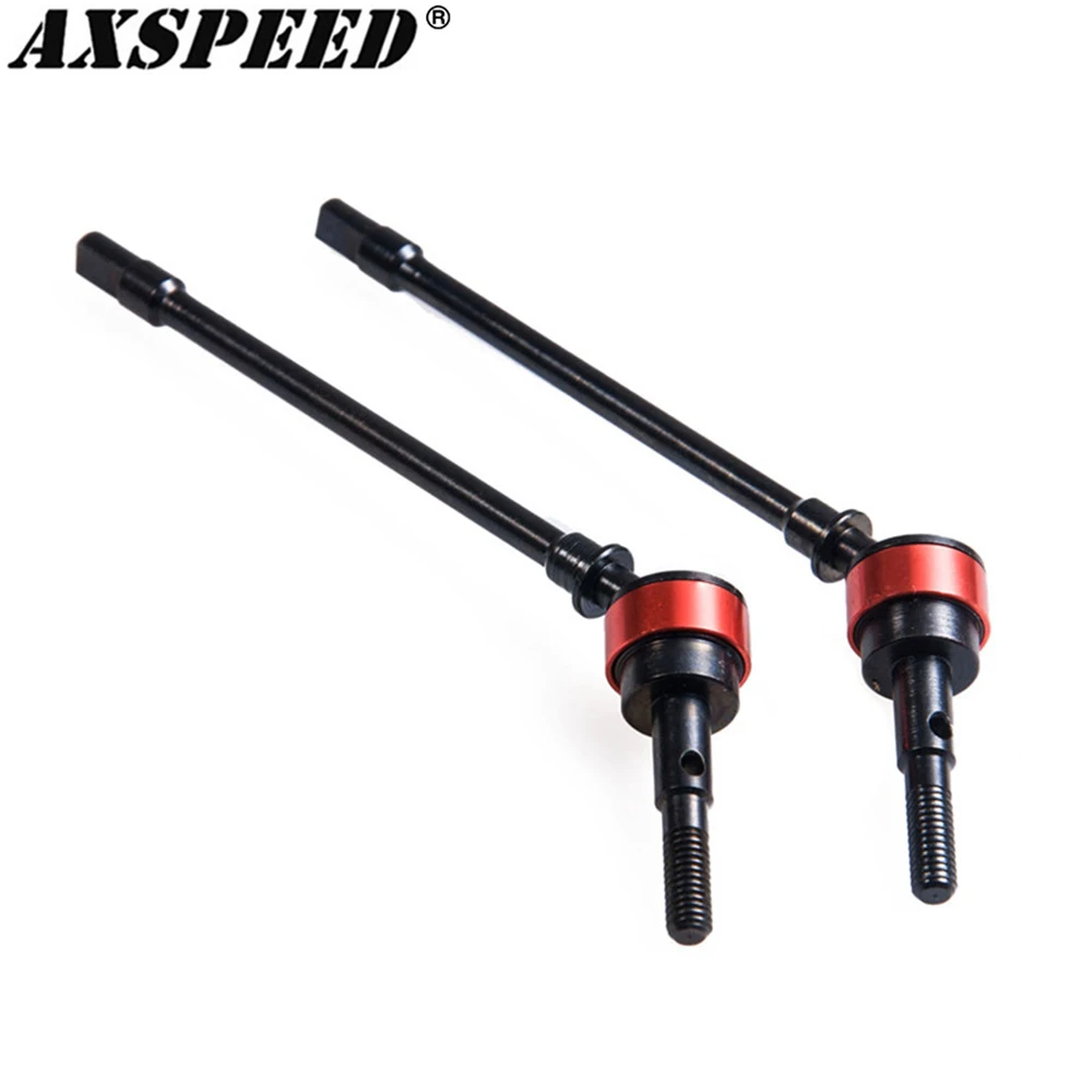 AXSPEED 1Pair Steel Front Axle CVD Drive Shaft for 1/10 RC Rock Crawler Car Axial SCX10 Upgrade Parts | Игрушки и хобби