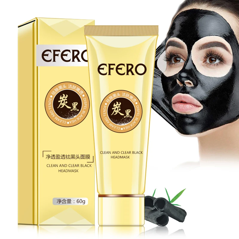 Черная маска efero для лица удаления черных точек отшелушивающая от оригинальных