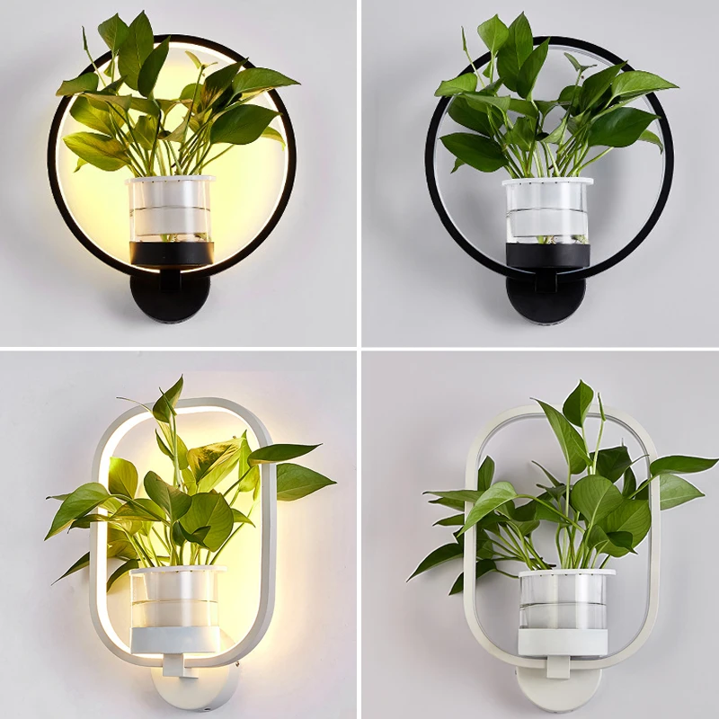 DIY комнатные растения светодиодный настенный светильники бра для дома Декор в
