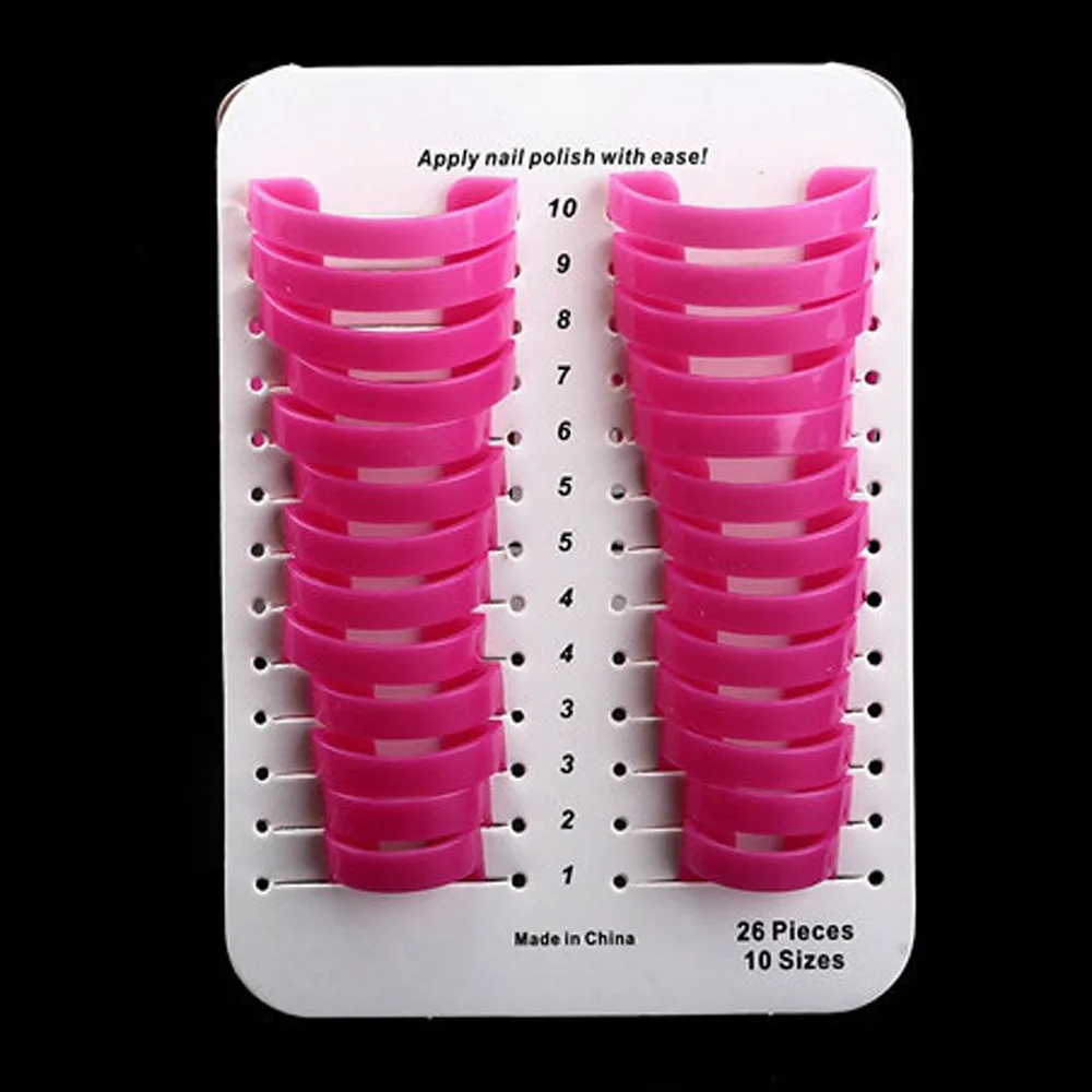 26pcs nail art Nail Polish Glue Model Spill Proof Manicure Protector Tools+ 1 PC Sti cker ckers nailpolish 2019 D40 | Красота и