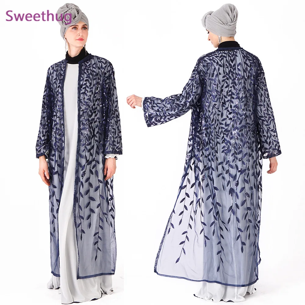 Mayata Full embroidery Muslim abaya Robes Arab Islamic Ramadan cardigan outerwear kimono muslim dress Worship Service abayas