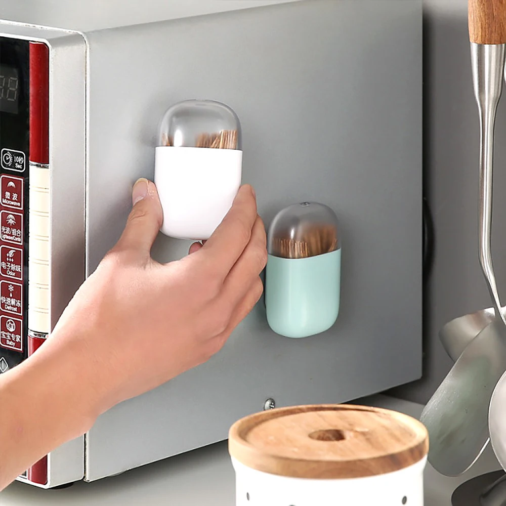 Magnetic Holder For Toothpicks Portable Container Toothpick Box Refrigerator Oven Microwave Practical Dispenser | Дом и сад