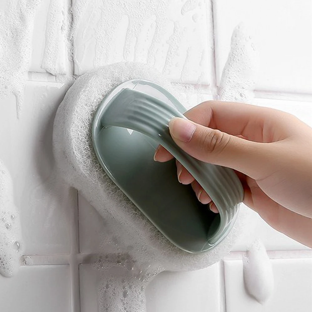 

Creative Cleaning Brush Sponge Kitchen Accessories Strong Decontamination Brush with Handle Kitchen Bathroom Accessories