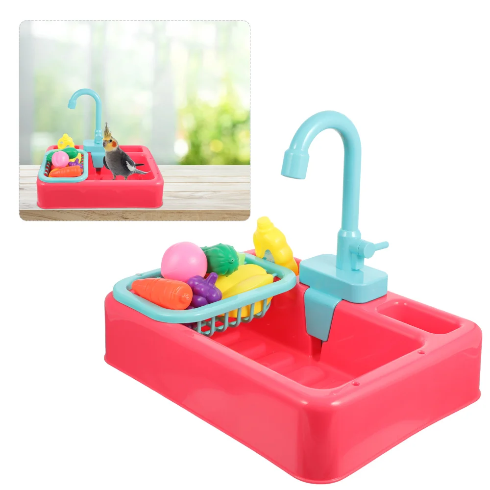 

1 Set Multifunctional Bird Bath Tub Parrot Shower Box for Parakeet Battery