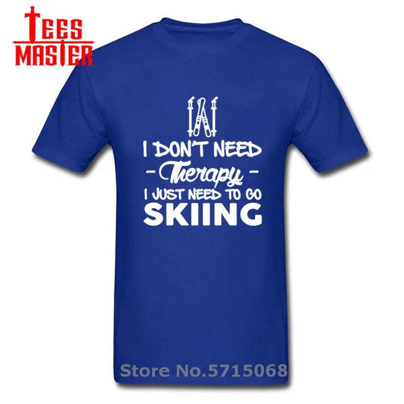 Я не нужно терапия я просто для катания на лыжах футболка мужчин в стиле ретро