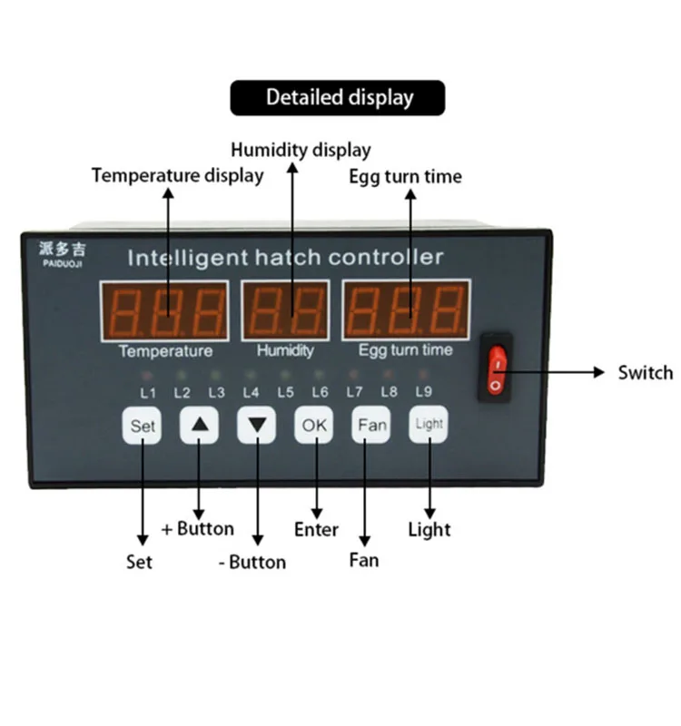 

Automatic Egg Incubator Controller XM-16 Thermostat Temperature Humidity Incubator Sensor Control System