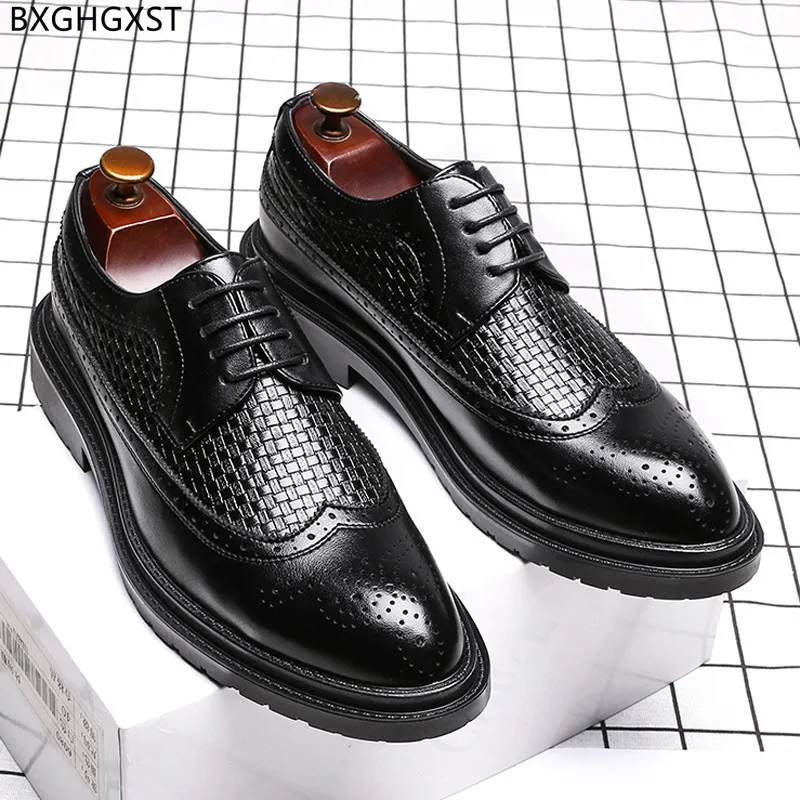 

Oxford Dress Shoes Mens Fashion Brogue Man Leather Shoes Men Formal Black Office Shoes for Men 2023 Zapatos De Hombre Chaussure