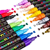 metallic marker 18 colors acrylic paint pen 2 5mm extra fine point paint marker non toxic permanent marker pen diy art supplies