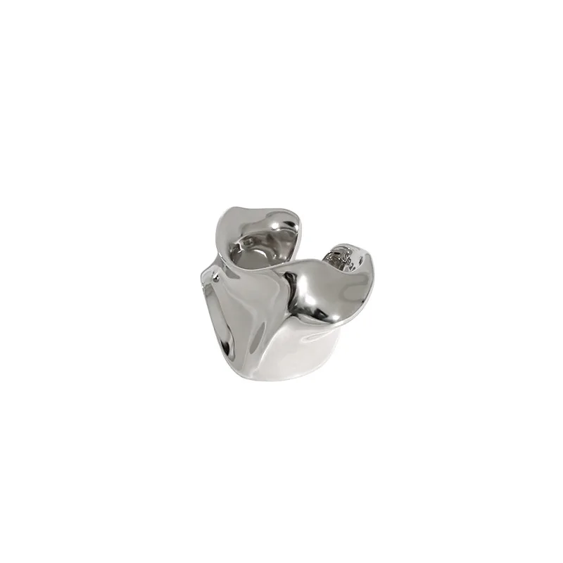 

CH-1233 Korean version of ins style S925 sterling silver niche design heavy exaggerated irregular ear clip female