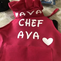 personalized chef hat and apron kitchen set custom name home kitchen cooking uniform birthday gifts aprons kitchen accessories