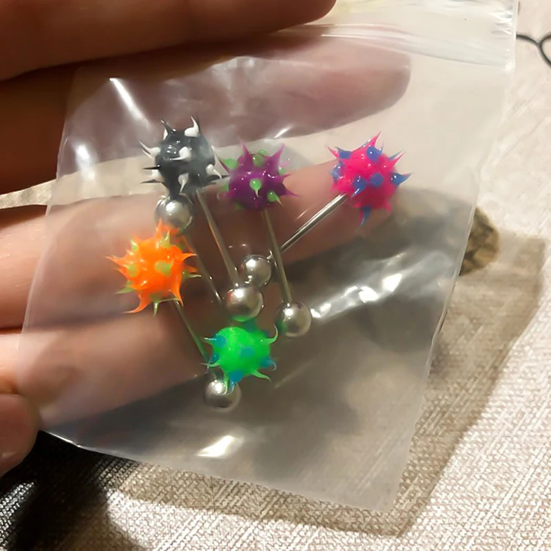 10 шт. женские силиконовые кольца для пирсинга языка 14 г | Украшения и аксессуары