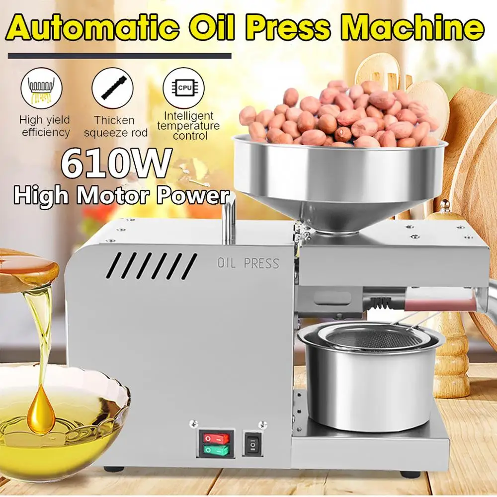 Отжиматель оливкового масла Flaxseed автоматическая отжимная машина из нержавеющей