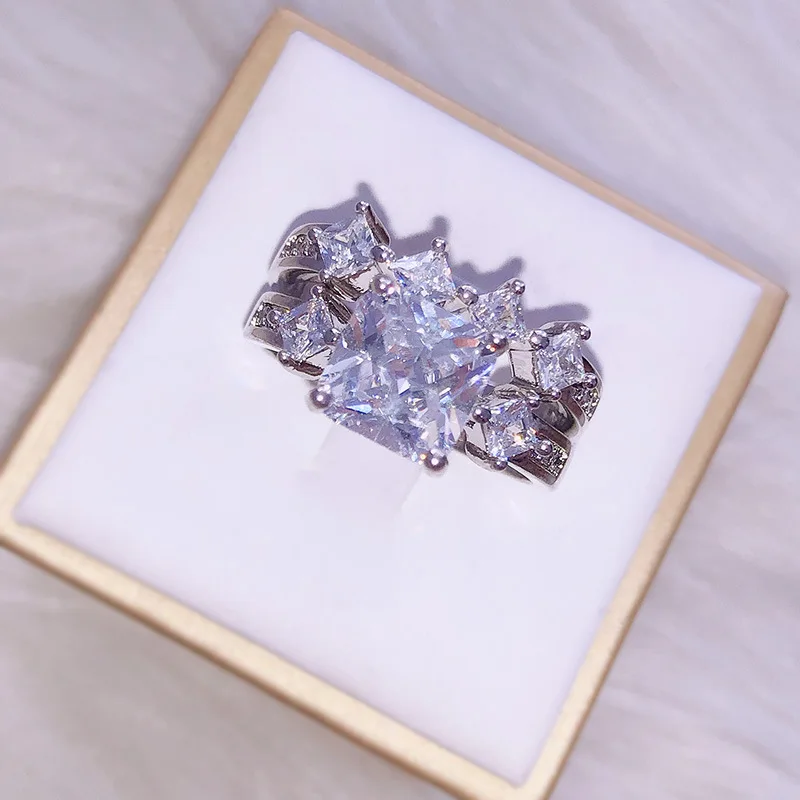 2 шт./компл. модное блестящее кольцо с австрийскими кристаллами сексуальная