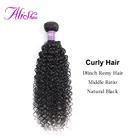 Волнистые монгольские кудрявые пучки, афро Реми человеческие волосы, волнистые волосы, 1, 3, 4 пряди наращивания, 10-26 дюймов, натуральные черные 100 искусственные волосы