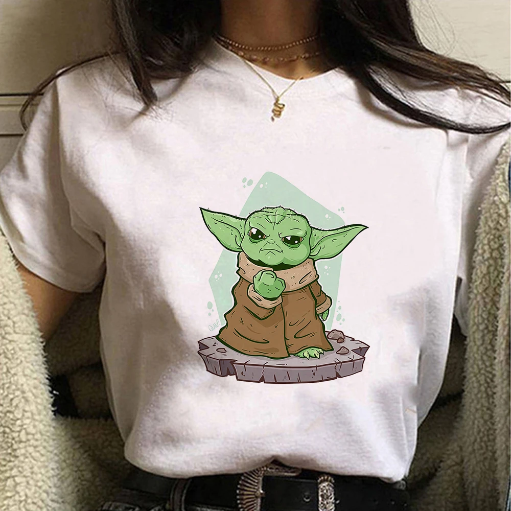 

New Disney TV series T Shirt Women Kawaii Summer Top Mandalorian Graphic Tee Funny Harajuku T-shirt Unisex Fashion Tshirt Female