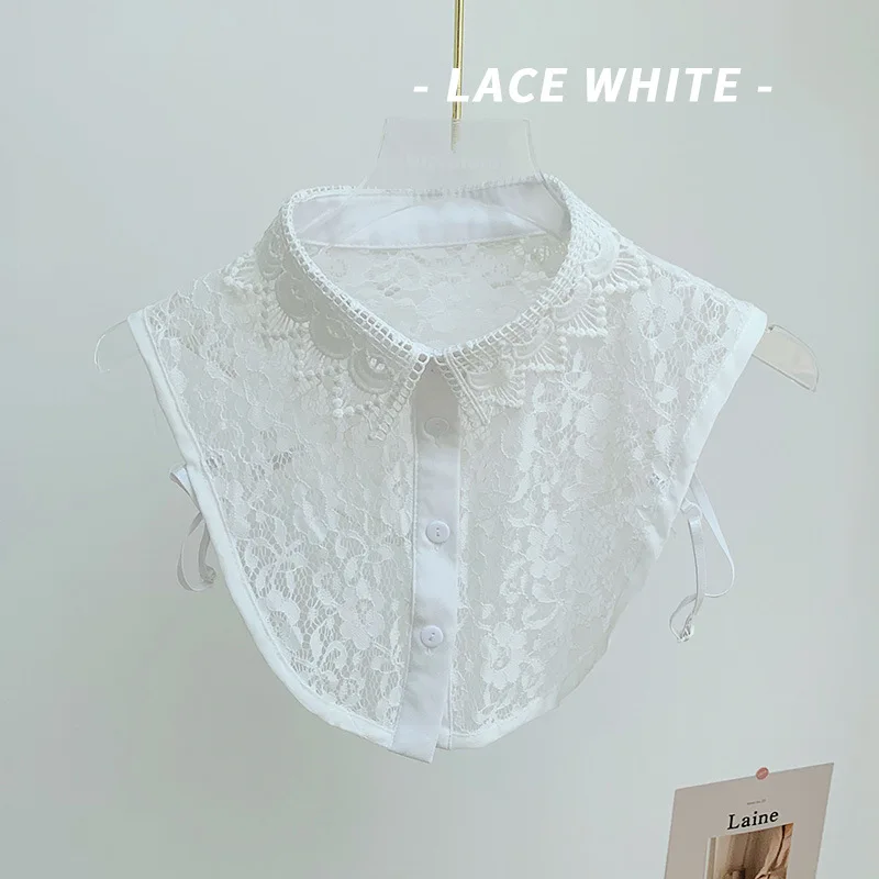 

Korean fashion lady lace false collar versatile false collar Korean edition white shirt collar shirt decoration accessories Top