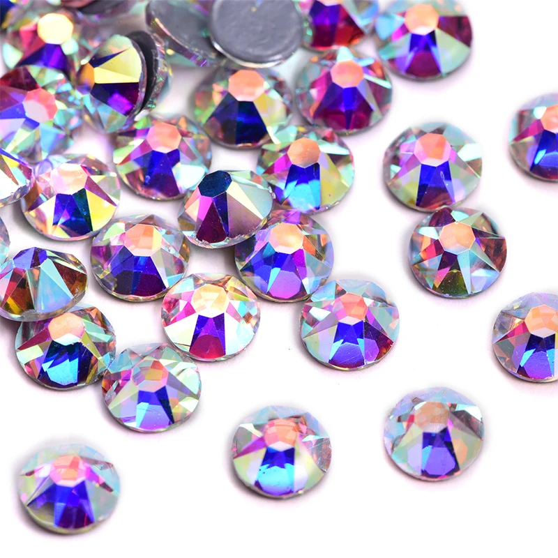 2088 лучшее качество стразы горячей фиксации с плоской задней стенкой Стеклянные 16