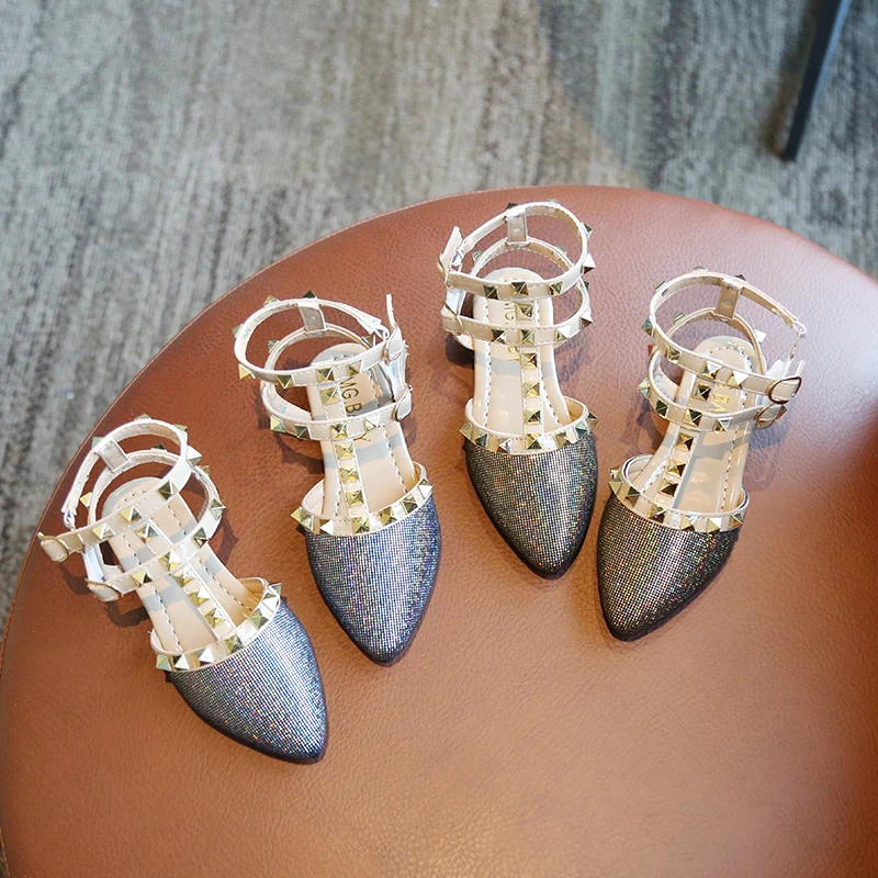 

2020 новое летнее платье для девочек, платье для девочек часы с римскими цифрами на заклепках женские босоножки детская элегантная офисная об...