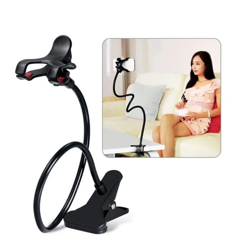 New Universal Lazy Mobile Phone Gooseneck Stand Holder Stents Flexible Bed Desk Table Clip Bracket for Arm | Мобильные телефоны и
