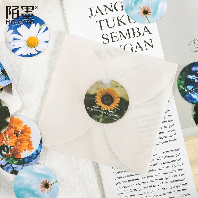 46pcs/pack Flower Floral Stationery Sticker Planner Scrapbooking Diary Deco School Office Supplies Kawaii Stickers | Канцтовары для