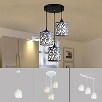 modern nordic pendant lights fixtures iron hollow out chandelier pendant lamp home decoration for dining room bedroom shop bar