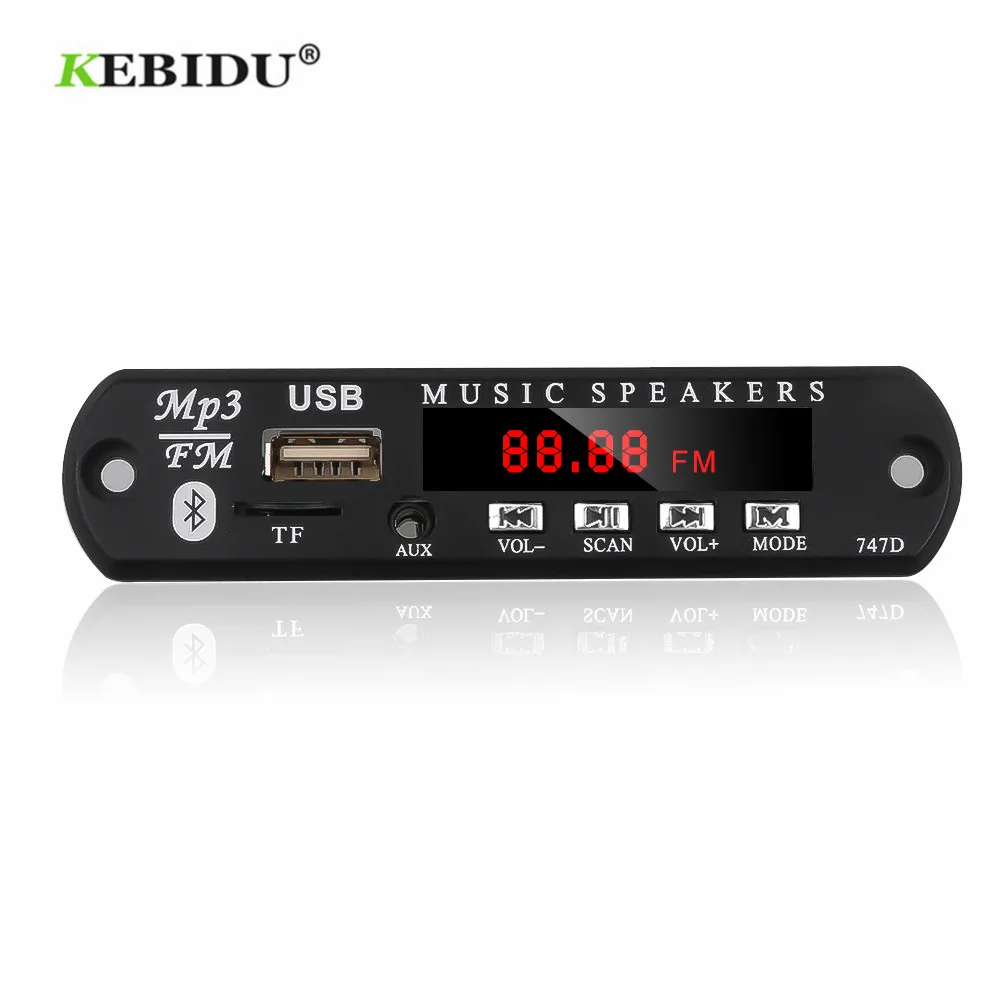 Автомобильный Bluetooth MP3 WMA FM AUX декодер KEBIDU 12 В постоянного тока плата аудио модуль TF