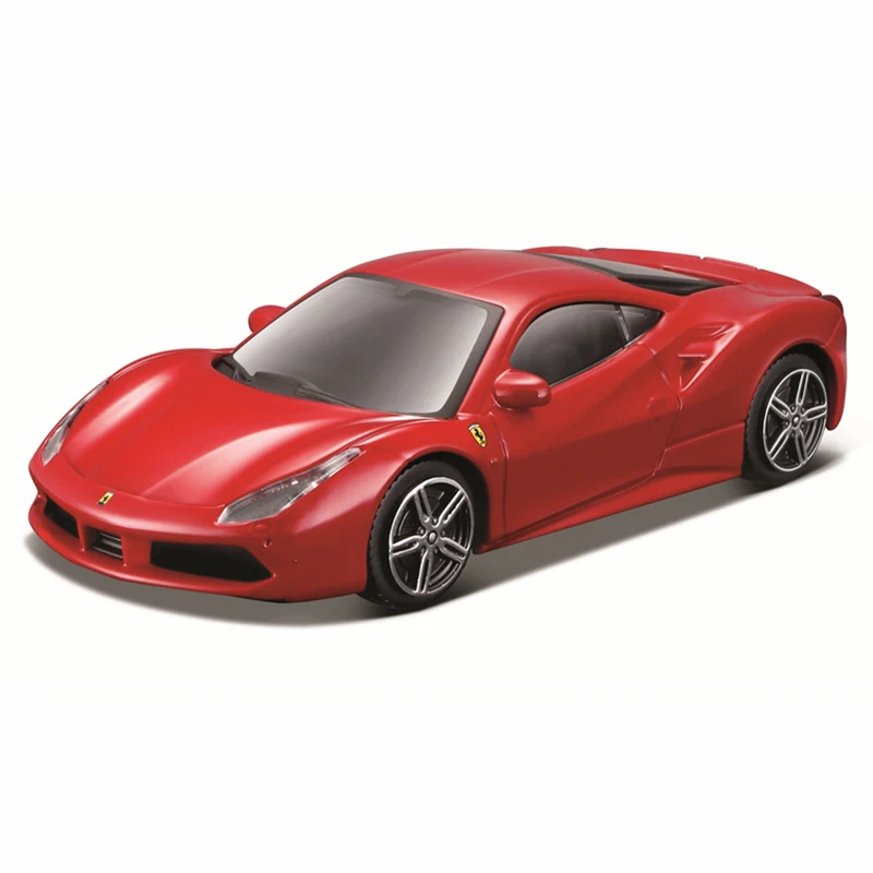 Bburago-vehículo de lujo de aleación Ferrari 488 GTB, escala 1:43, coches fundidos a presión, colección de juguetes, regalo