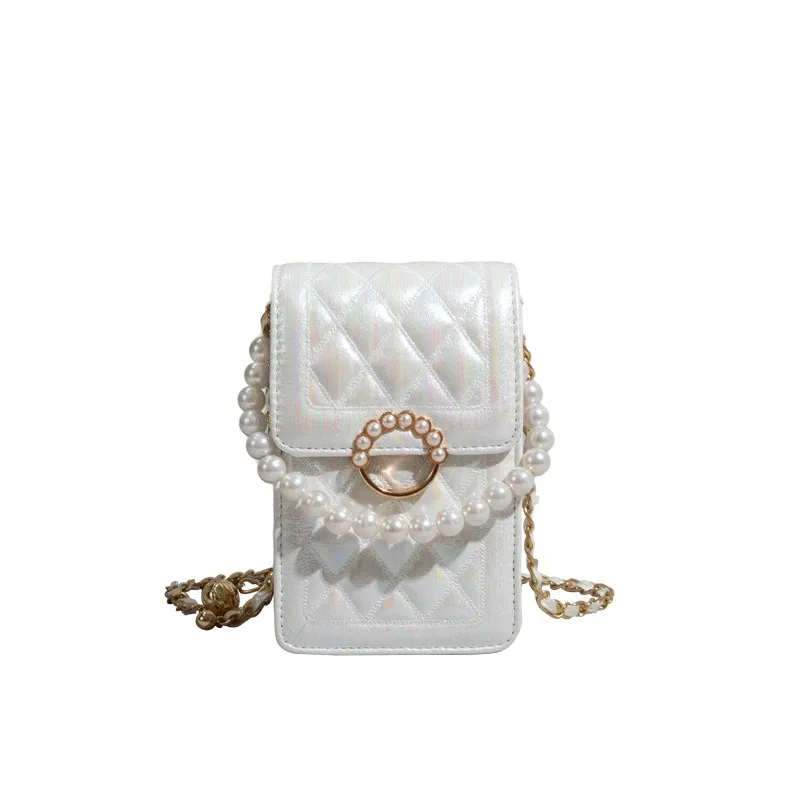 

Jenny&Dave iNS Fashion Women's Bag Blogger Pearl Chain Cute Casual Messenger Chain Mobile Phone Single Shoulder Bag Fashion Bag