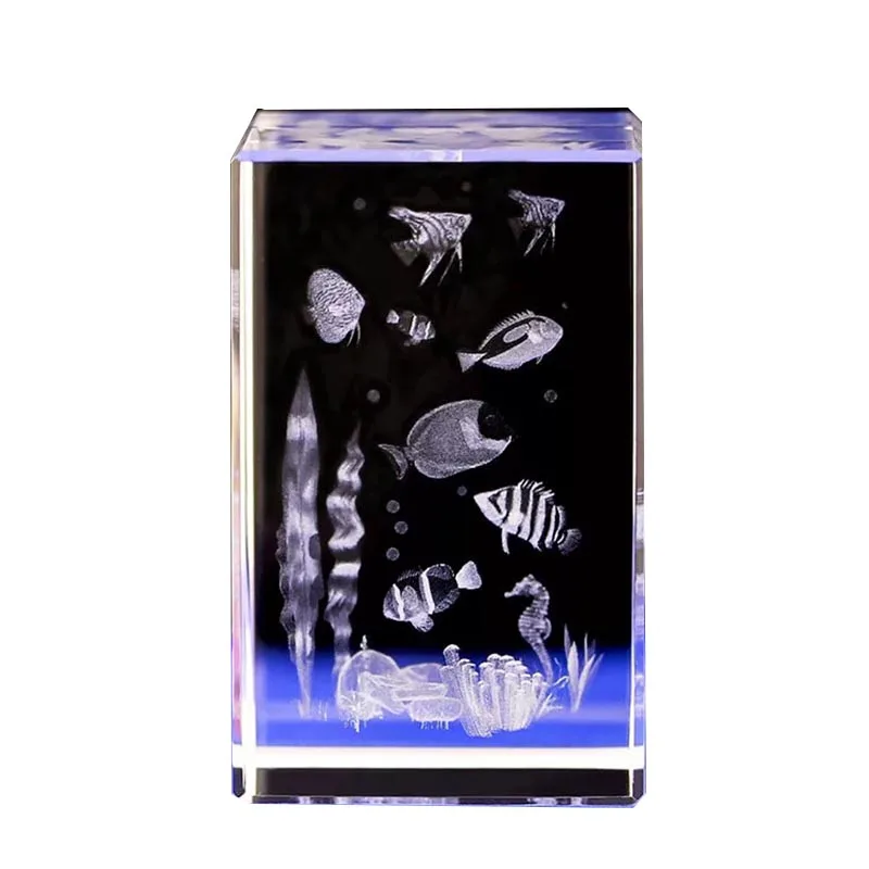

Underwater World Crystal Inner Carved Underwater Fish Miniature Model Home Desktop Decoration For Friends Gifts