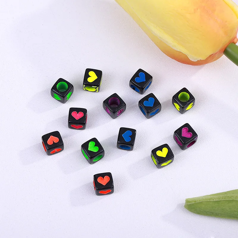 

100pcs Mixed Frosted Inner Color Star Round Flat Loose Spacer Star Beads for Jewelry Making Handmade Diy Bracelet Necklace