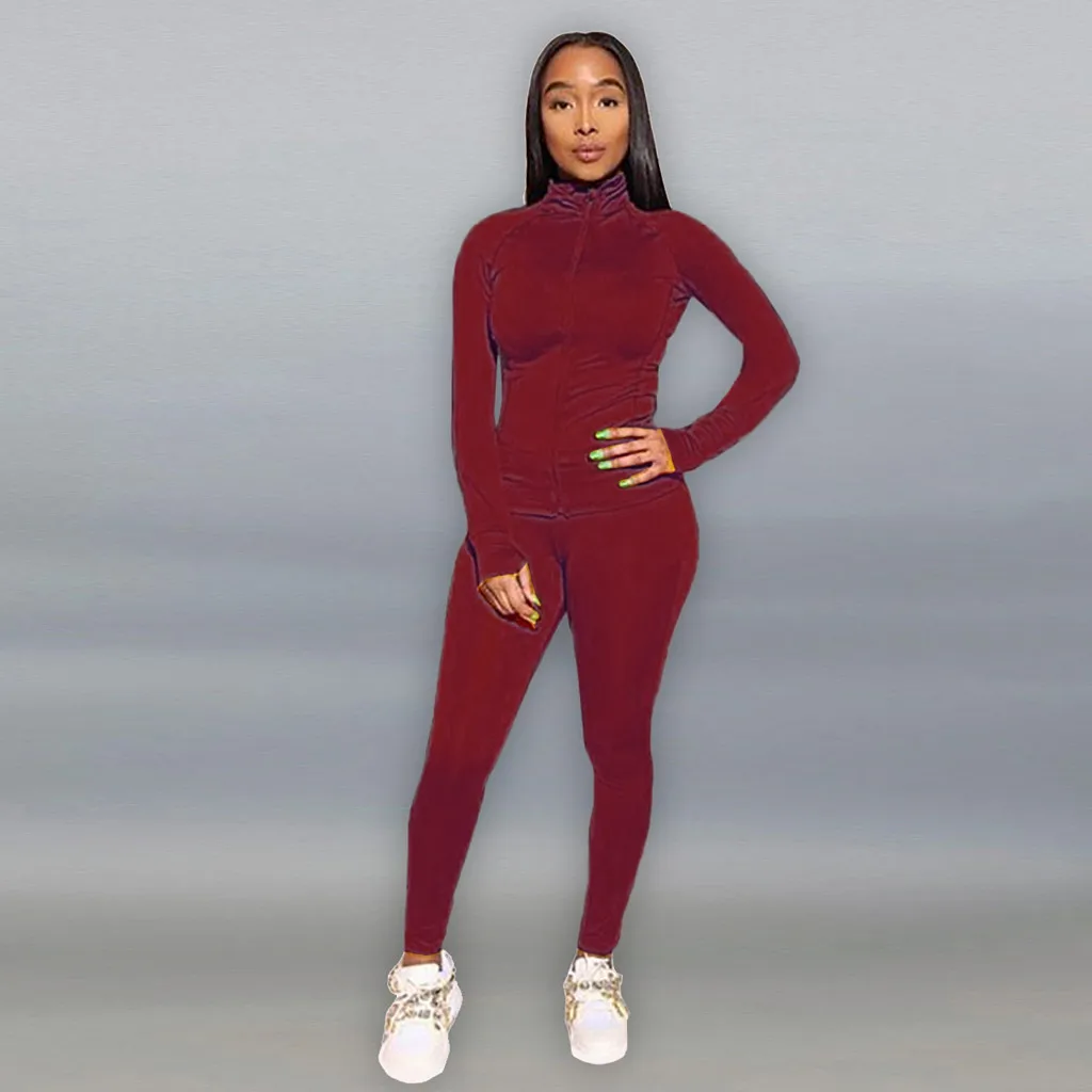 Женский спортивный костюм женский для фитнеса с длинным рукавом пальто и брюки