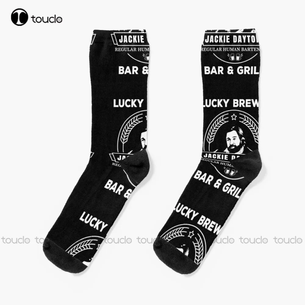

Jackie Daytona Lucky Brews Bar And Grill Shirt What We Do In The Shadows Socks Mens Black Socks Unisex Adult Teen Youth Socks
