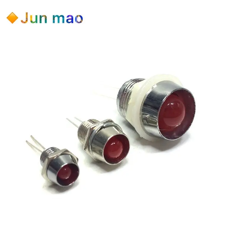 10 p 3mm 5mm 8mm 10mm Chrome Metall LED Halter Lünette Clip Montieren Panel Display für LEDs Licht-emittierende Diode |
