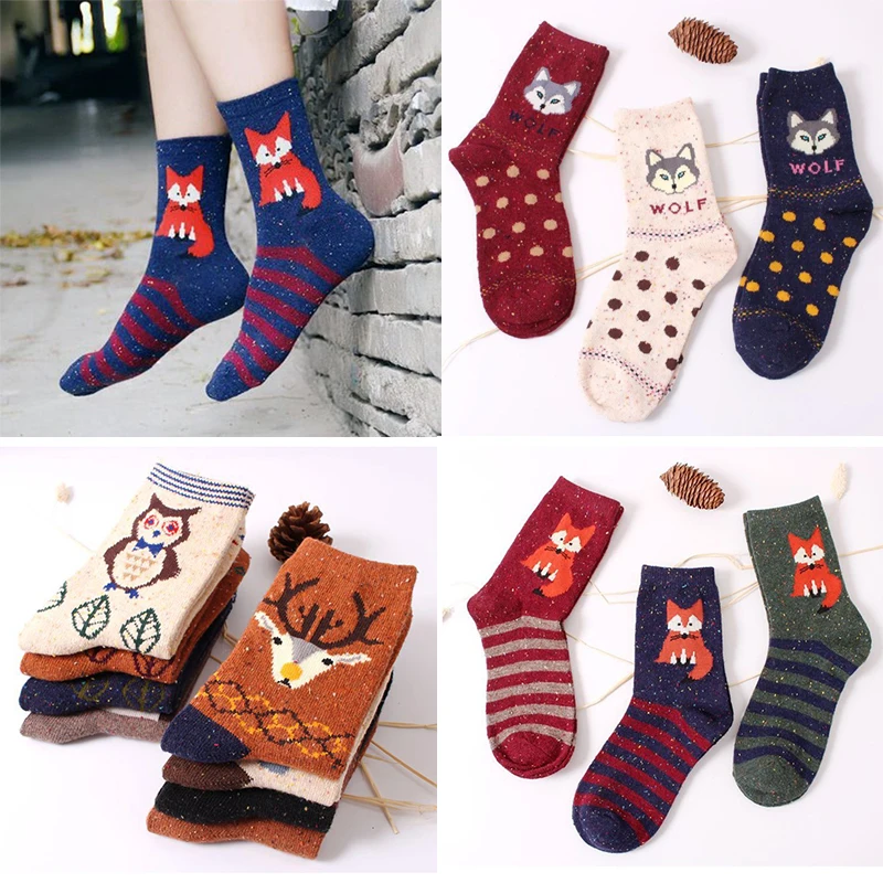 2 пары повседневных теплых носков Зимний Рождественский Декор новый год хлопок
