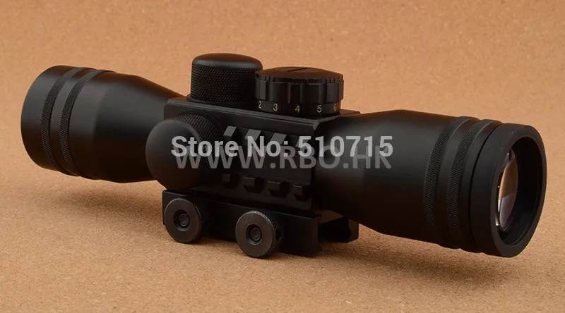 Винтовочный прицел 4X32 и красный лазерный для базового крепления Пикатинни 20 мм