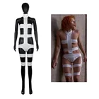 Костюм для косплея Leeloo The Second Element, полный комплект из двух предметов, сексуальный белый бандажный боди, костюмы для косплея на Хэллоуин
