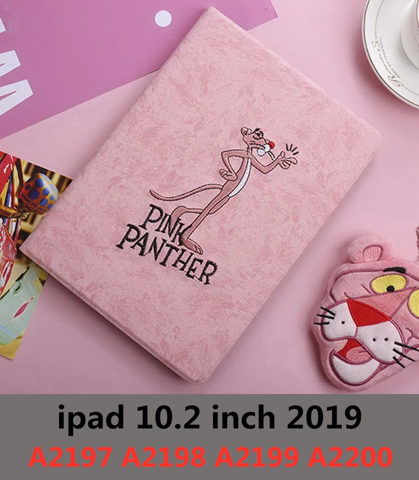 leopard Quan 10.2 3D с вышитыми героями мультфильмов чехол для нового ipad 9.7inch '3/2/1'mini123/45/для ipad 234 Pro9.7 Искусственная кожа умного сна - Цвет: leopard Quan 10.2