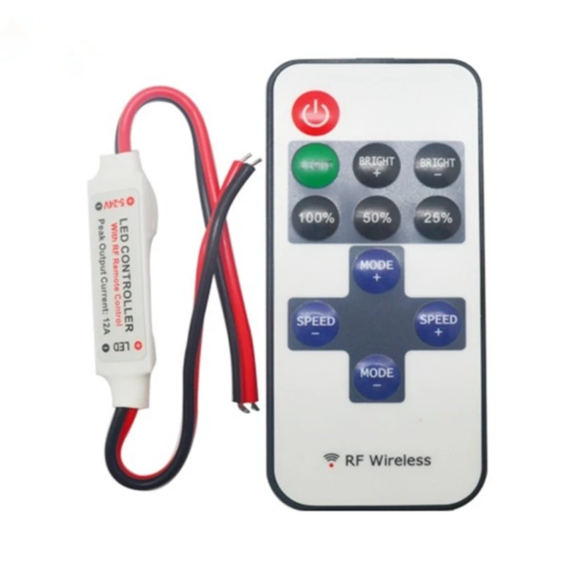 Laimanice беспроводной Одноцветный дистанционный диммер постоянного тока 5 в 12 В 24 11