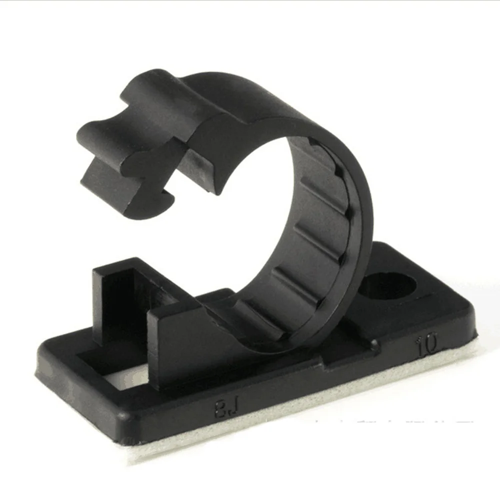

10Pcs Sticky Wiring Fixing S Base Hook Wire Cable Gadget Clip Adhesive Wall Snap Type Fixed Cable Line Clip Clamp