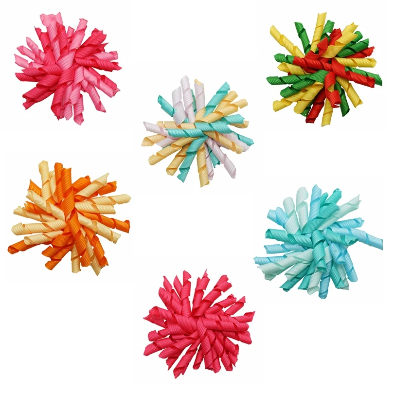 Бант для волос заколки кудрявый Grosgrain Ленточные девочек 4 &quotпредмет гордости Corker