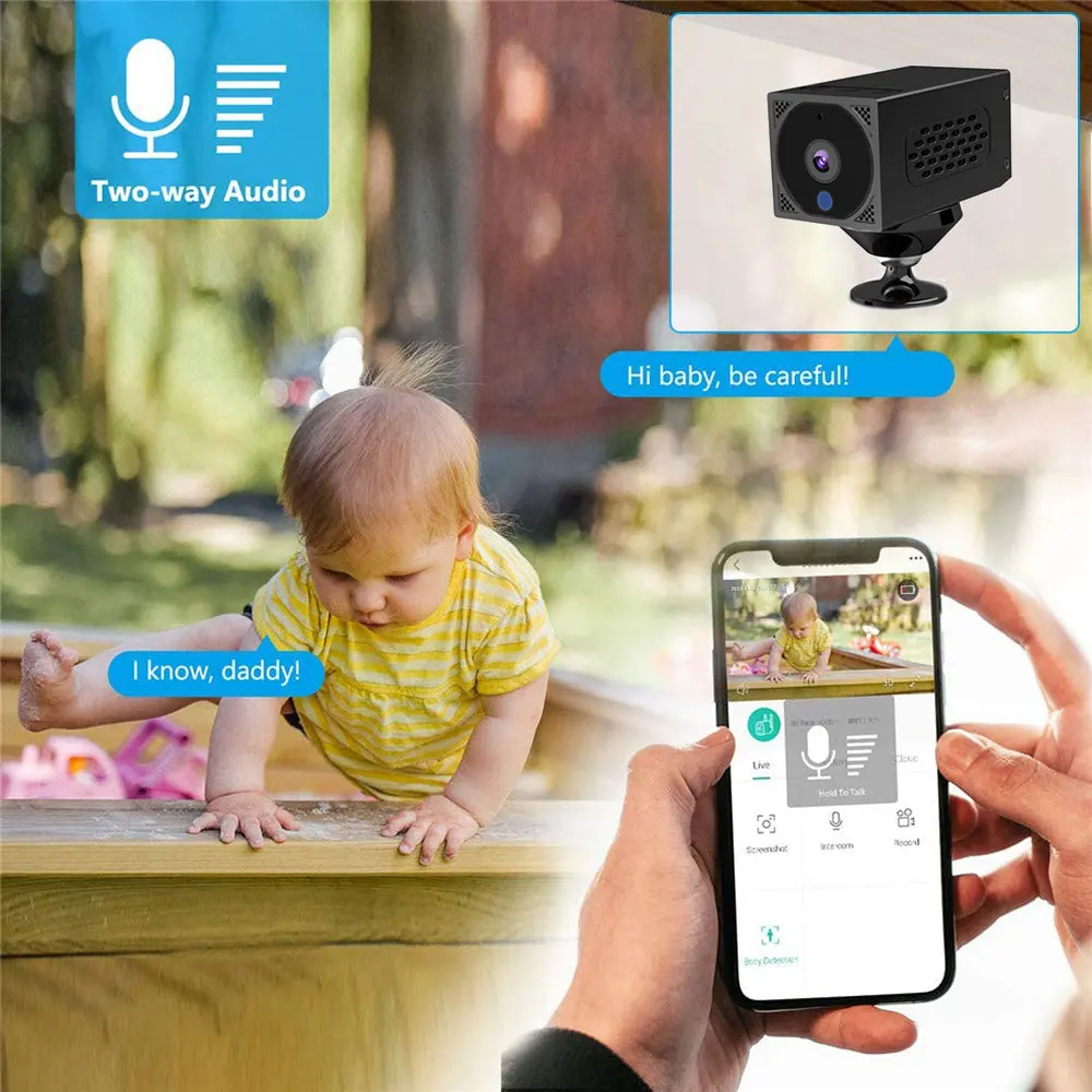 

1080P battery Night vision mini camera wifi micro camera IP secret camera espia camera mini Camcorder micro camera wifi