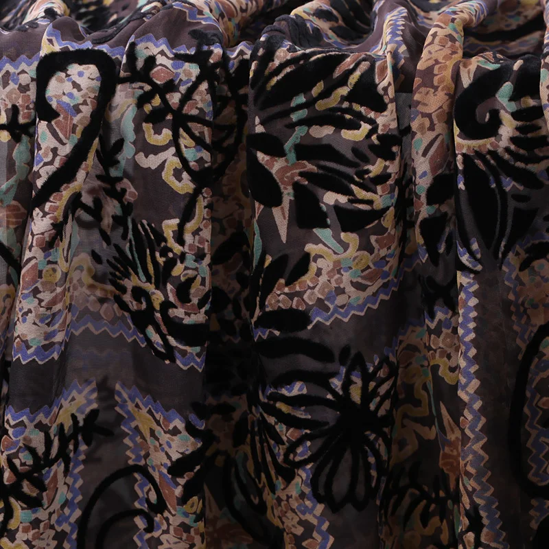 19 выдалбливают сгоревший Cheongsam подкладка высокий Archives шелк тутового жаккарда переплетение действительно бархатное платье для одежды из ткани