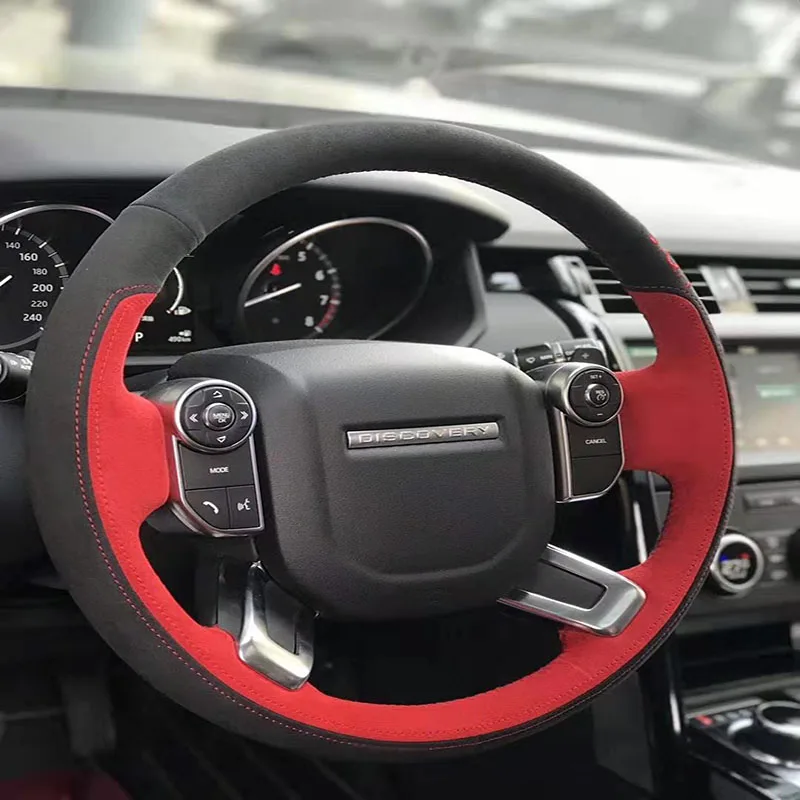 

Кожаный замшевый чехол на руль для Land Rover 09 range rover 12 sports version discovery 3 4 Freelander 2