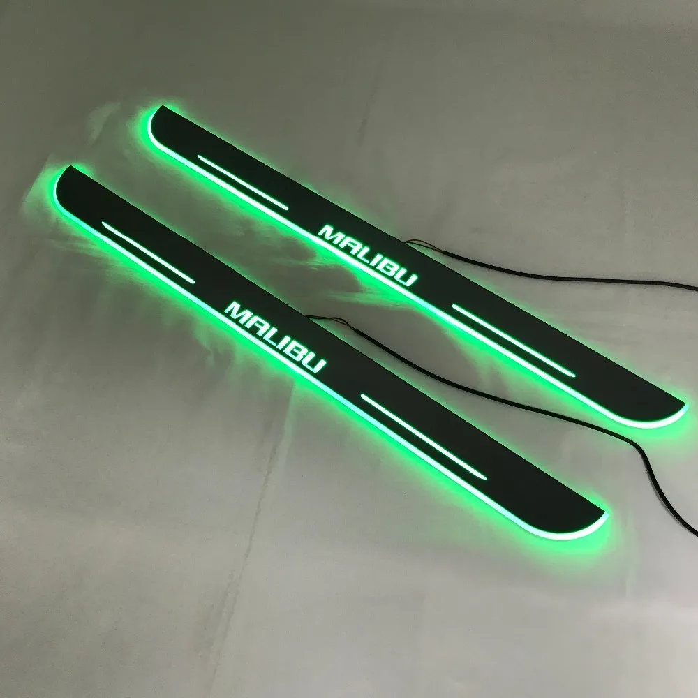 

Infrared sensor control led door sill plate strip welcome light threshold guard protectors for Chevrolet Malibu