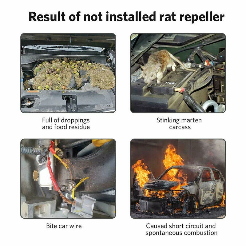 

12V Anti-rat Repeller Ultrasonic Mouse Repellent Vehicle Chases Mouse Repeller For Car Keep Rodent Marten Away Car Accessories