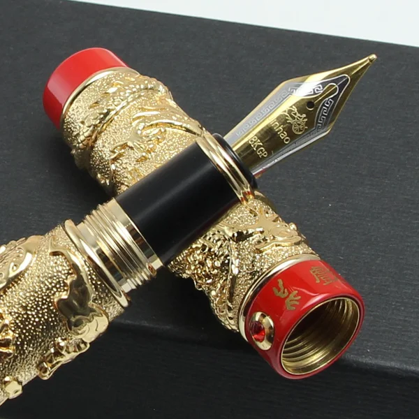 Перьевая ручка JINHAO Два дракона играют с жемчугом перьевая резным пером без